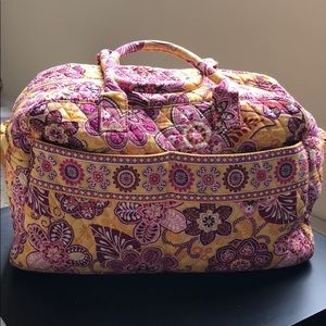 Bali gold print weekender travel bag!! EUC
